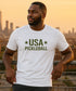 USA Pickleball Legacy by Pepini Pickleball β white Casual Wear Pickleball T-Shirt front view